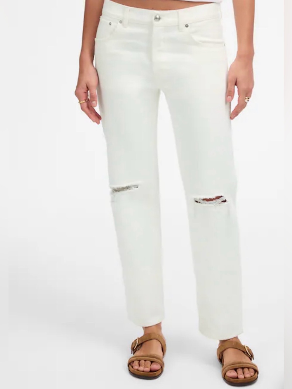 Madewell The Dean Easy Straight Crop Jean 14" Waist